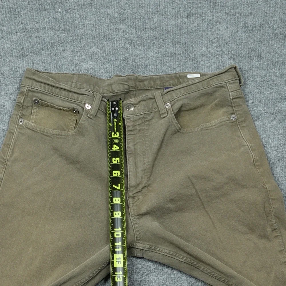 Cremieux Jeans Mens 36x32 Olive Green Straight Fit Stretch Cotton Casual Pants